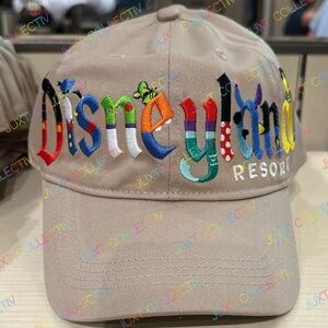 Disney Parks Disneyland Characters Letters Tan Baseball Cap / Hat
